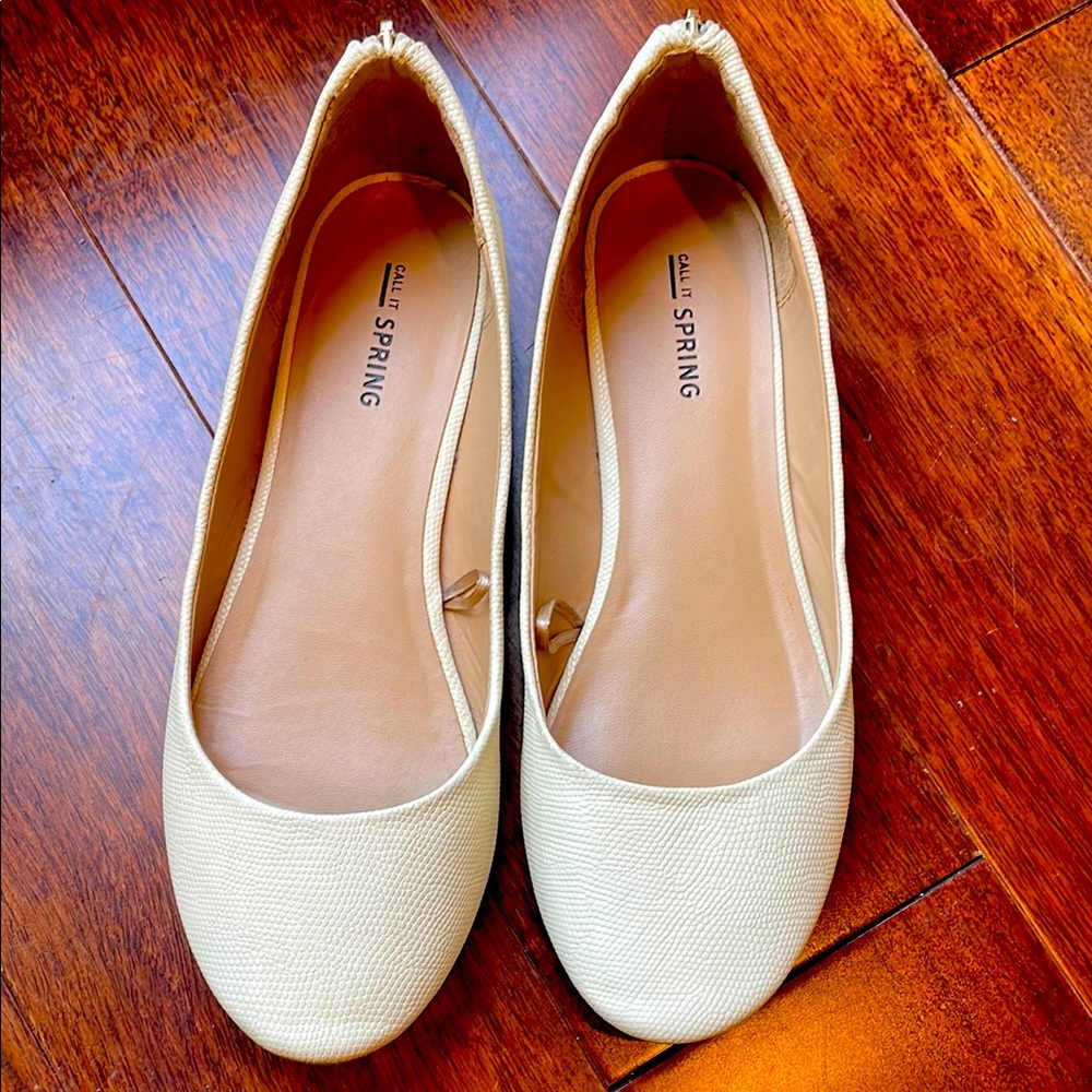 Call It Spring Women's Cream Flats